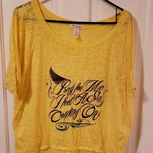 Screen print burn out tee